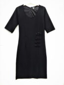 μονόχρωμο μαύρο φόρεμα νιόβη