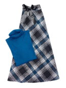 φούστα καρό πετρόλ