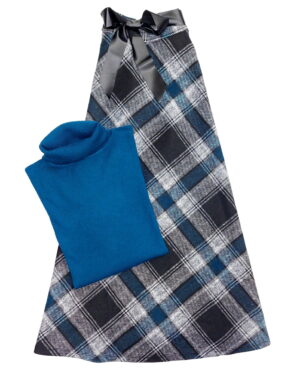 φούστα καρό πετρόλ