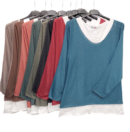 μπλούζα διπλή σε πολλά χρώματα σκούρα