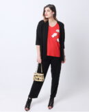 παντελόνα βισκόζ μονόχρωμη