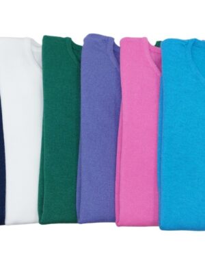 Μονόχρωμη Μπλούζα με στρογγυλή λαιμόκοψη