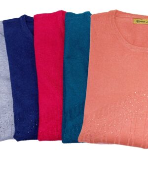 Μπλούζα Με Διαγώνιο Στρας Και Σχέδιο Πλεξούδα